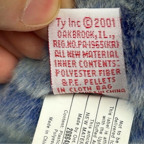 TY Beanie Buddies Collection Bear Periwinkle Plush 2001 (Large) - Picture 11 of 11
